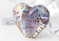 Purple Dahlia Lampwork Heart Bead alternative view 2