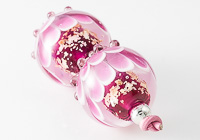 Pink Dahlia Lampwork Beads alternative view 1