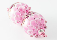 Pink Dahlia Lampwork Beads alternative view 2