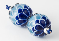 Blue Dahlia Lampwork Beads alternative view 2