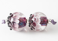 Dichroic Dahlia Lampwork Beads alternative view 1