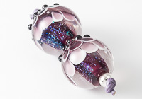 Dichroic Dahlia Lampwork Beads