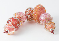 Pink and Gold Lampwork Beads alternative view 1