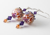 Dichroic Dahlia Lampwork Earrings alternative view 1