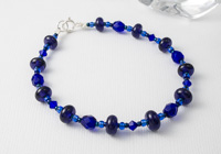 Cobalt Blue Lampwork Bracelet