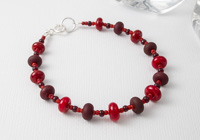 Red Lampwork Bracelet