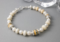 Ivory Lampwork Bracelet