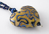 Silvered Heart Lampwork Necklace
