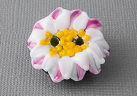 Daisy Lampwork Button