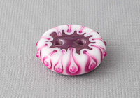 "Raspberry Ripple" Lampwork Button alternative view 1