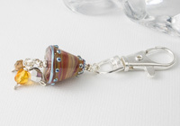 Lampwork Cone Handbag Charm