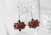 Red Dotty Lampwork Earrings