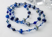 Blue Lampwork Necklace