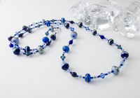 Blue Lampwork Necklace alternative view 1