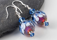 Dahlia Lampwork Earrings