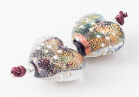 Dichroic Lampwork Heart Beads alternative view 1