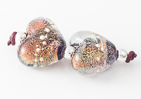 Dichroic Lampwork Heart Beads alternative view 2