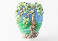 Tree Landscape Lampwork Bead