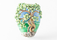 Tree Landscape Lampwork Bead