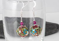 Flowery Lampwork Earrings alternative view 2