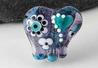 Dichroic Lampwork Elephant Bead