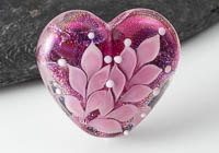 Dichroic Lampwork Heart Bead