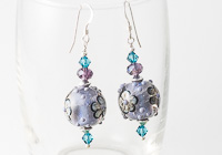 Purple Flowery Lampwork Earrings alternative view 1