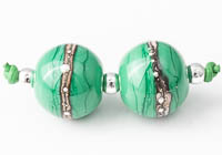 Green Lampwork Beads