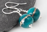 Teal Lampwork Earrings