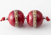 Red Lampwork Beads