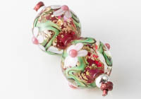 Glittery Lampwork Flower Beads alternative view 1