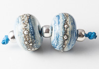 Denim Lampwork Beads