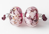 Pink Lampwork Bead Pair