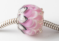 Dahlia Lampwork Charm Bead