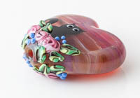 Kitty Lampwork Heart Bead alternative view 1