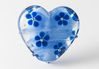 Dichroic Lampwork Heart Bead