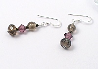 "Damara" Smoky Quartz Earrings alternative view 2