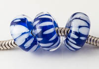 Blue Lampwork Charm Beads