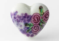 Flowery Lampwork Heart Bead alternative view 1