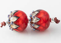 Lampwork Dahlia Beads