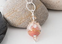 Peachy Dahlia Lampwork Pendant alternative view 1