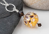 Dahlia Lampwork Pendant