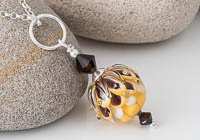 Dahlia Lampwork Pendant alternative view 2