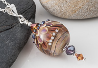 Dahlia Lampwork Pendant