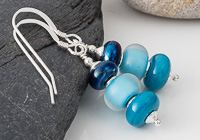 Blue Lampwork Earrings