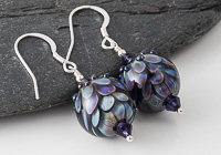 Dichroic Dahlia Lampwork Earrings