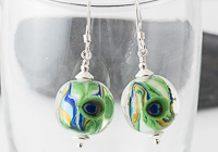 Peacock Lampwork Earrings alternative view 2