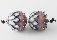 Large Dahlia Lampwork Beads