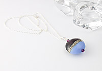 Silver Lampwork Necklace "Periwinkle" alternative view 1