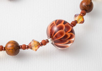 Amber Lampwork Dahlia Necklace alternative view 2